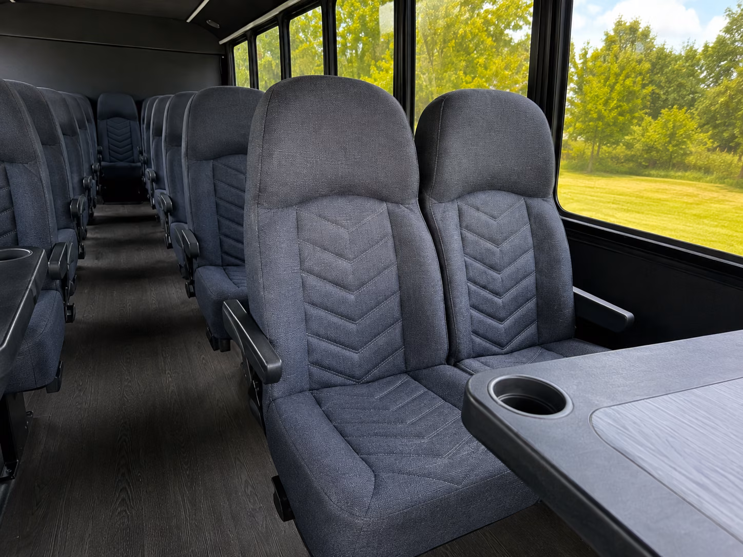 eugene 20 passenger minibus interior