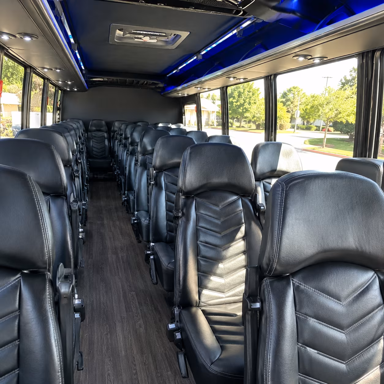 eugene 30 passenger minibus interior