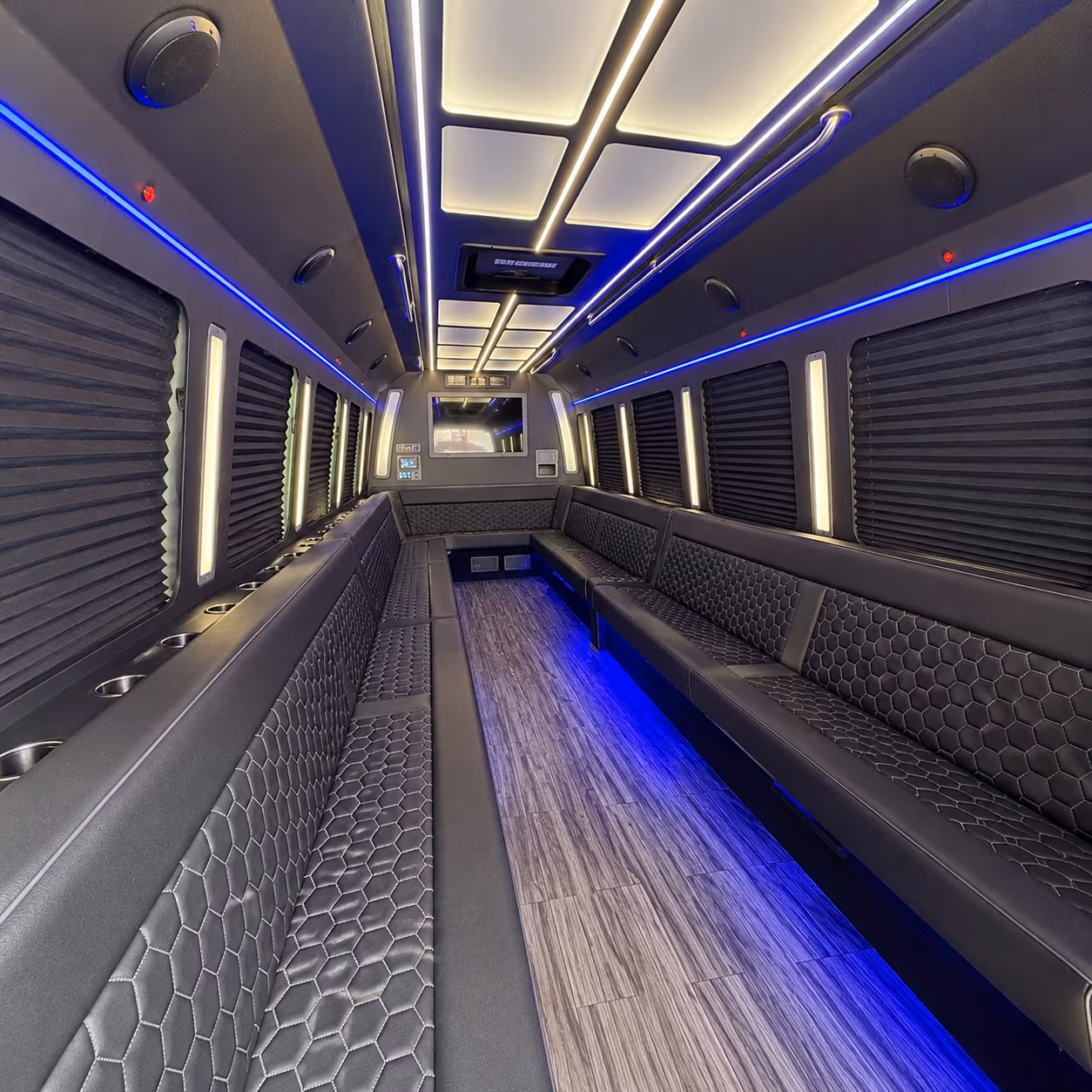 eugene 30 passenger party bus interior