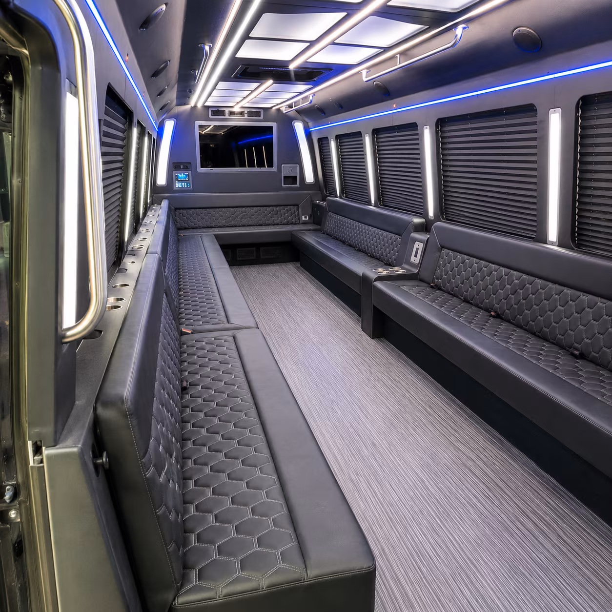 eugene 40 passenger party bus interior